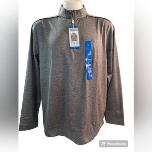 Men's Greg Norman 1/4 Zip Pullover Lightweight Gray